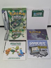 2005 Nintendo Gameboy Advance GBA Pokemon Emerald CIB Poster Tested Working