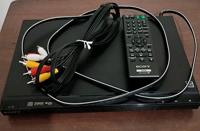 Sony DVP-SR200P DVD Player Dolby Digital DTS Black Remote RCA A/V Cables