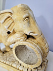 Vintage Circus Elephant Lamp Clock Ceramic Chalkware — photo 4