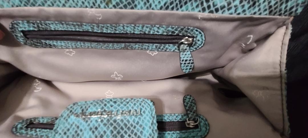 Judith Ripka Python Snakeskin Embossed Leather Pu… - image 11