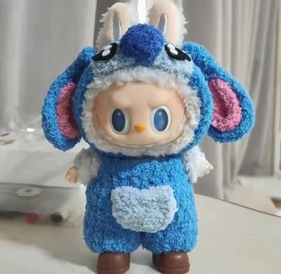 Labubu Stitch Kostüm Verkleidung für 17 cm Puppe süße Monster Geschenk Film KEINE PUPPE 2