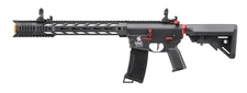 Lancer Tactical Gen 3 M4 SPR Interceptor Airsoft AEG Rifle Gun with Red Accents 