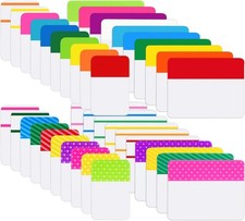 Jovitec 800 Pieces File Tabs Sticky Index Tabs 1 Inch and 2 Inch Writable and