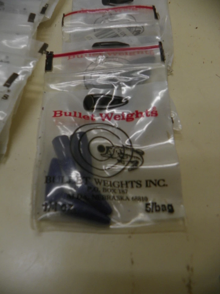 Bullet Weights 1/4 &1/16 oz, 5 per bag x 36 bags Fishing Sinkers - image 2 of 4