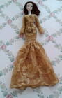 OOAK Gold Dress Silkstone Barbie Fashion Royalty Poppy Parker Integrity--no doll — photo 3