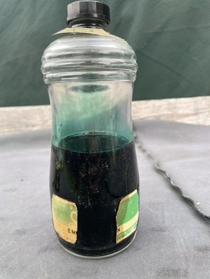 Vintage Parker Super Quink Solv-X Permanent DUNKELGRÜN Tinte 20 flüssige Unzen halbe Flasche