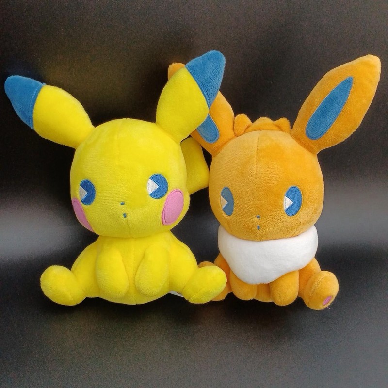 Pokemon Soda Pop Plush Set Eevee & Pikachu- US SELLER