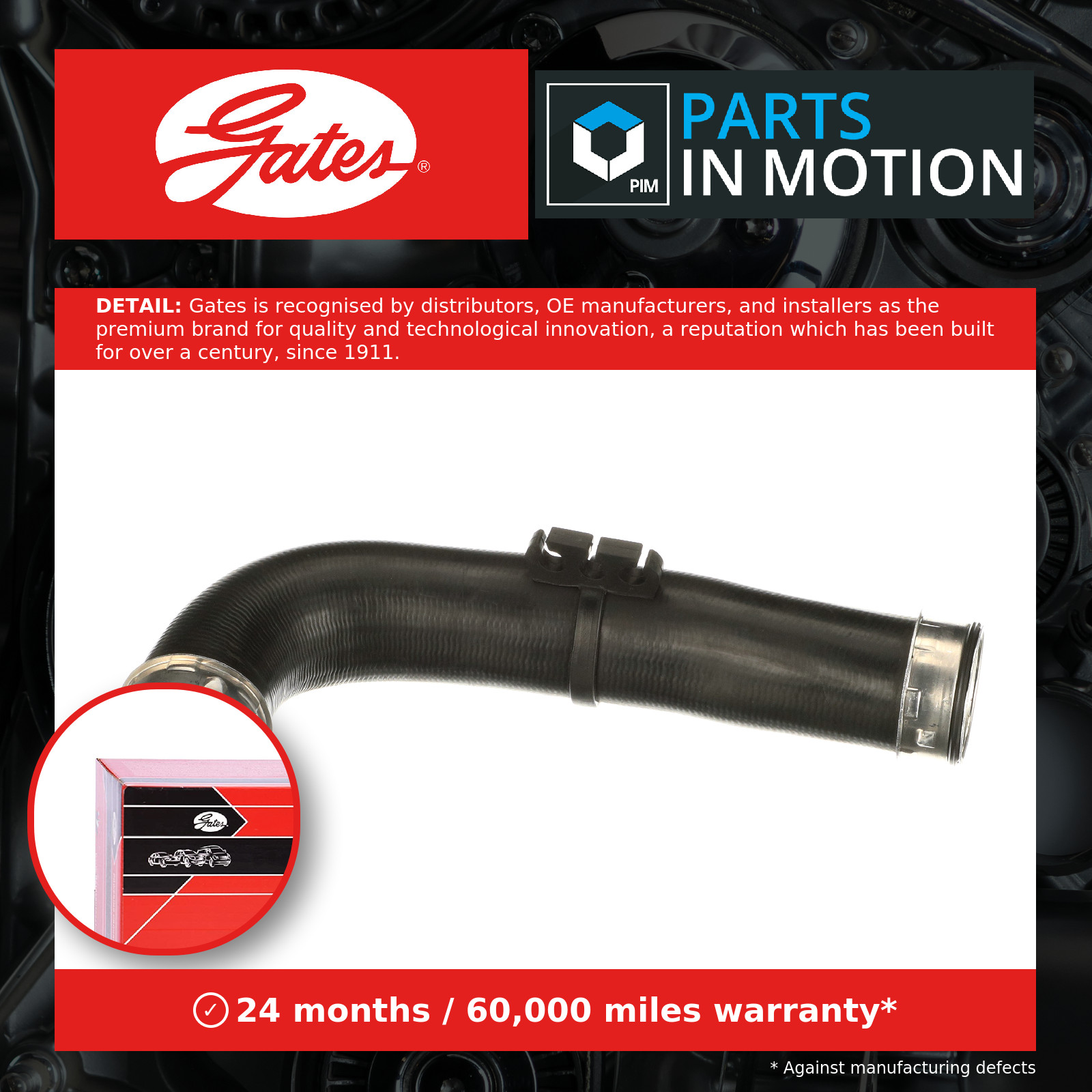 Charge Air Hose 430mm Pipe Length Fits Audi Seat Skoda VW GATES 09-0216 - Image 15