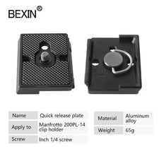 Manfrotto 200PL Quick Release Plate Adapter for DSLR Tripod Head Black