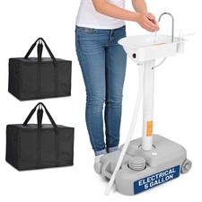 Yescom Electric Portable Sink Hand Washing Station 5 Gallon Tank 2 Travel Bags