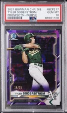 2021 BOWMAN CHROME SAPPHIRE EDITION PROSPECTS TYLER SODERSTROM 10/25 PSA 10