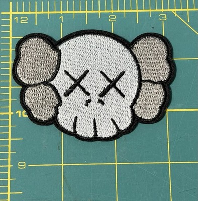 KAWS Grey Companion Iron On Patch Hype Designer Toy Cute Funny Bear Streetwear