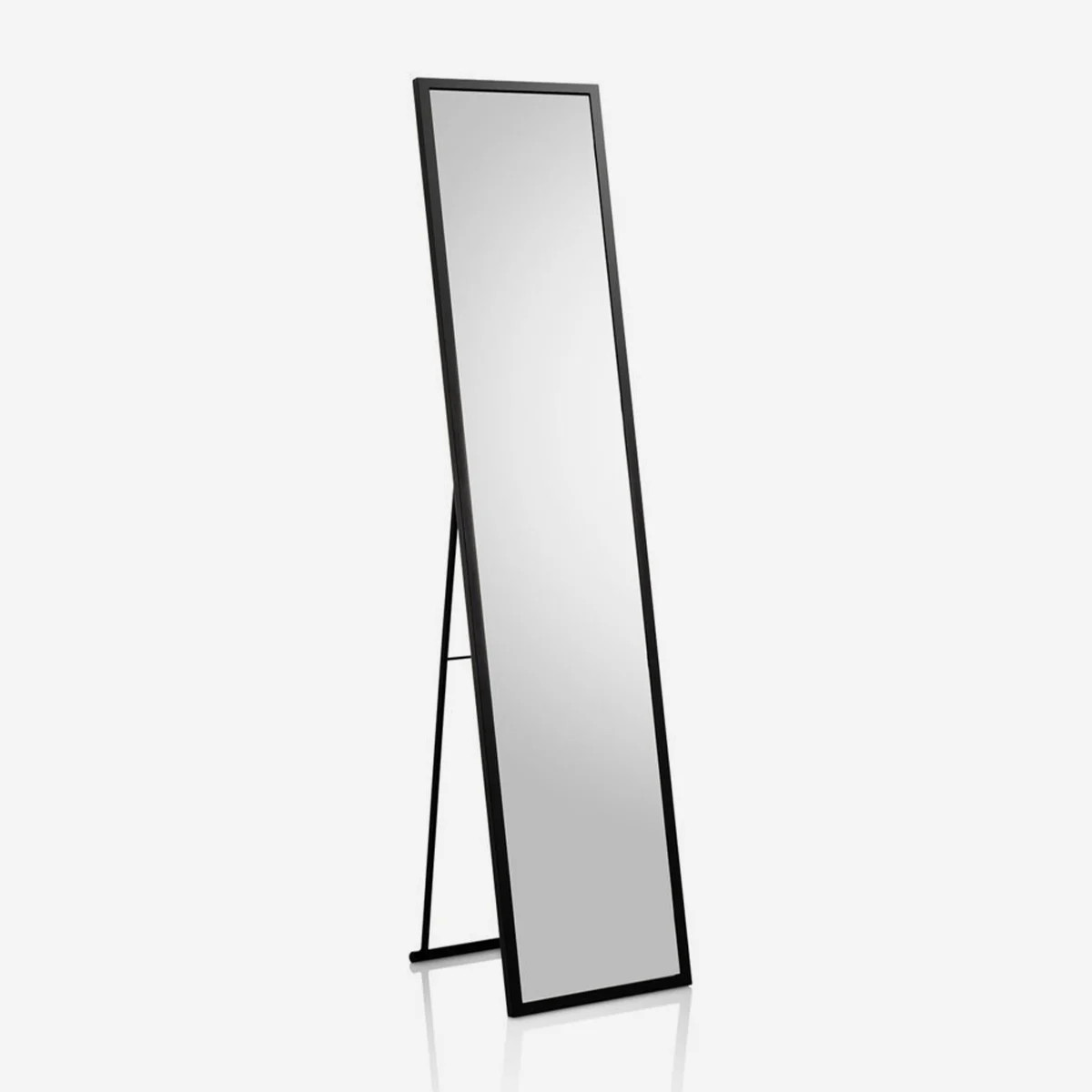 Miroir de sol moderne Penny grand miroir sur pied en métal pour chambre