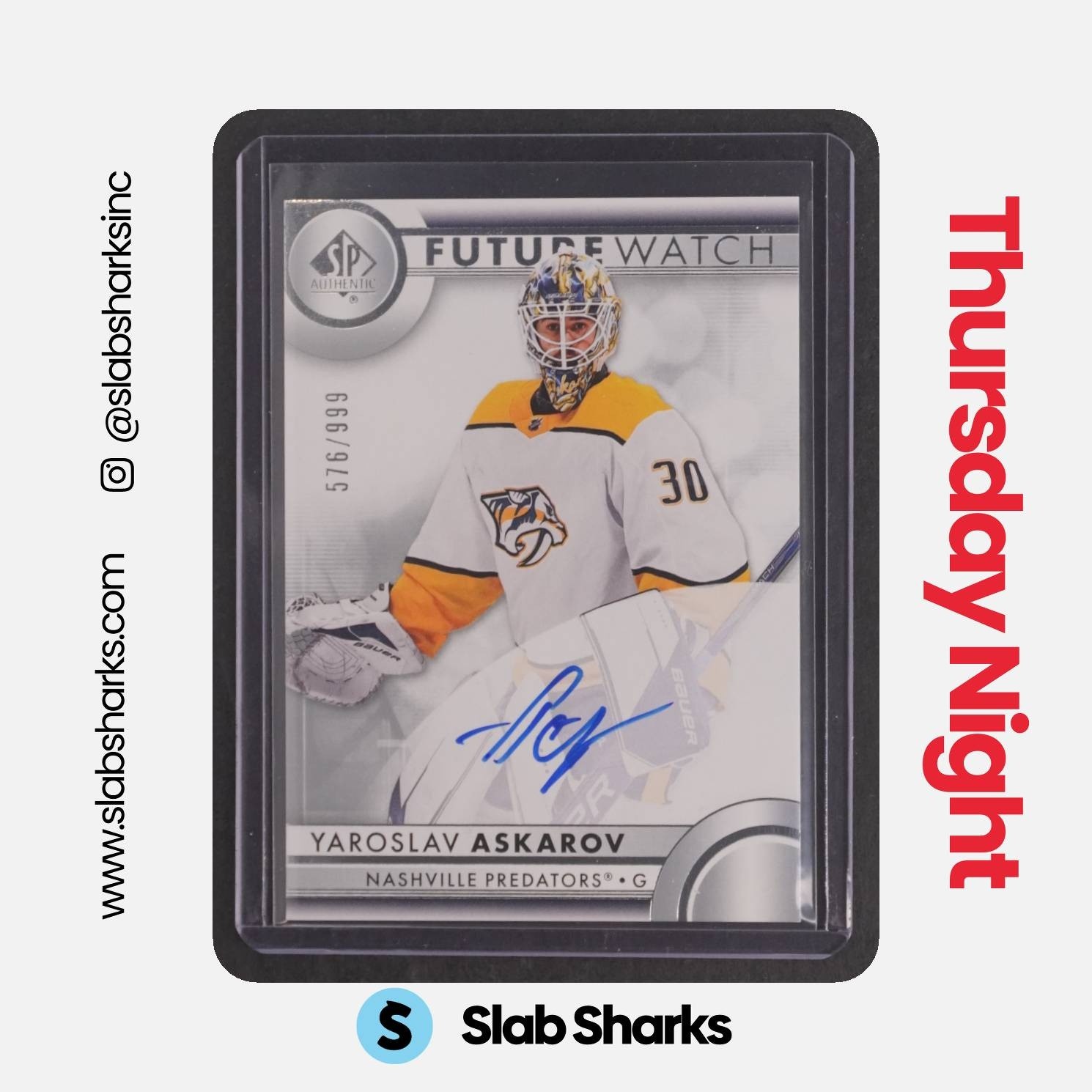 2023 SP AUTHENTIC #116 YAROSLAV ASKAROV AUTO RC FUTURE WATCH ROOKIE /999