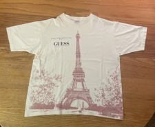 Vintage Guess International Eiffel Tower T-Shirt USA Made OSFA 90s
