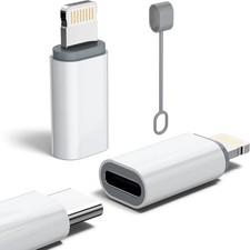 Certified 27W USB C to Lightning Adapter 2 Pack - Fast Charging Data Sync, Lig