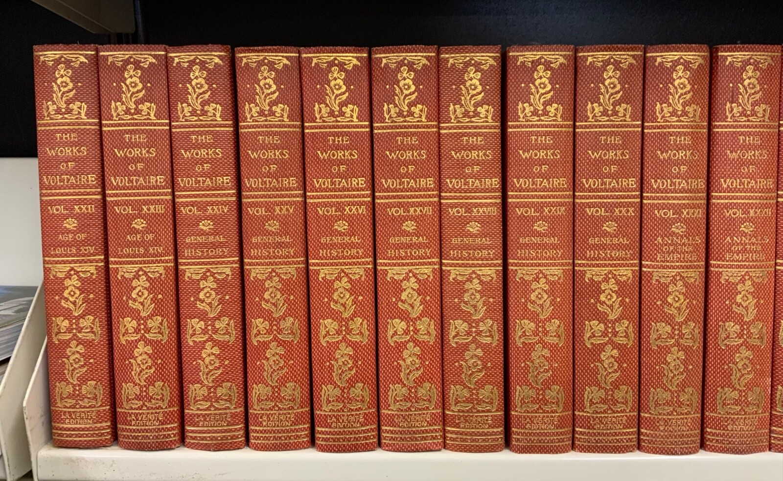 1901 Works of Voltaire La Verite Edition Complete Set 42 Vols Limited & Numbered