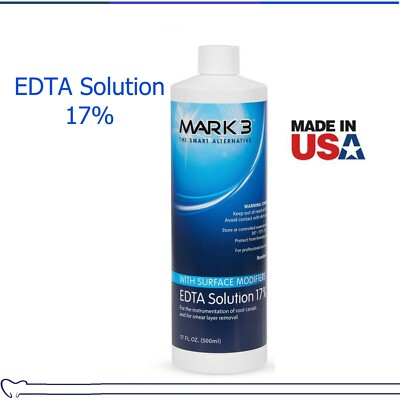 Dental Endo EDTA Solution 17% with Surface Modifiers For Root Canal 17oz Bottle 