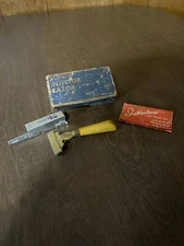 Vintage Eversharp Schick Injector Safety Razor 1946 - 53 instructions box