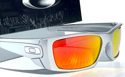 NEW Oakley FUEL CELL X-Silver POLARIZED Galaxy Ruby Lens Sunglass
