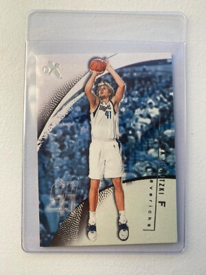 2001-02 E-X Dallas Mavericks Basketball Card #10 Dirk Nowitzki