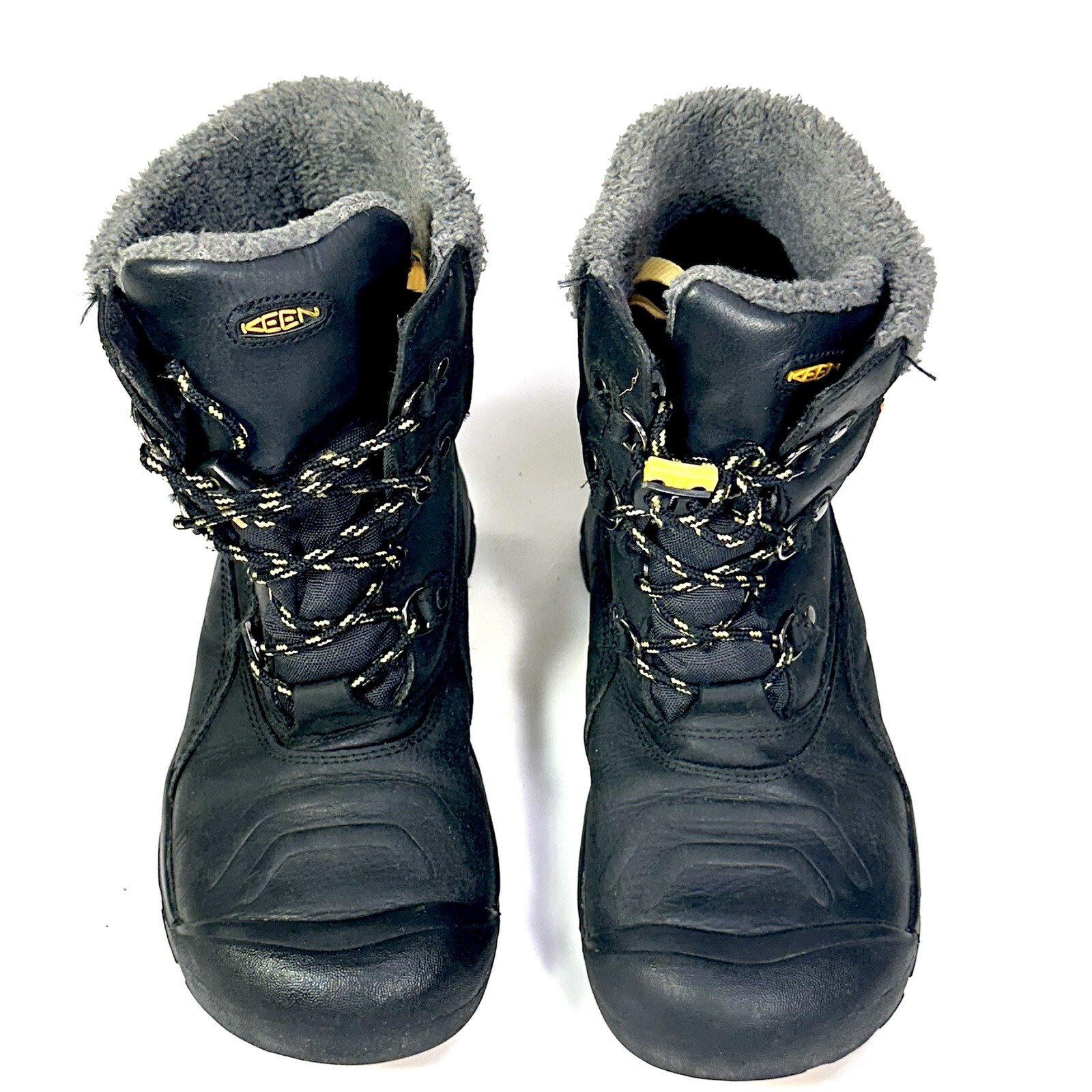 Stivali da bacino caldi Keen punta nera impermeabili 200 grammi foderati taglia 6 usati