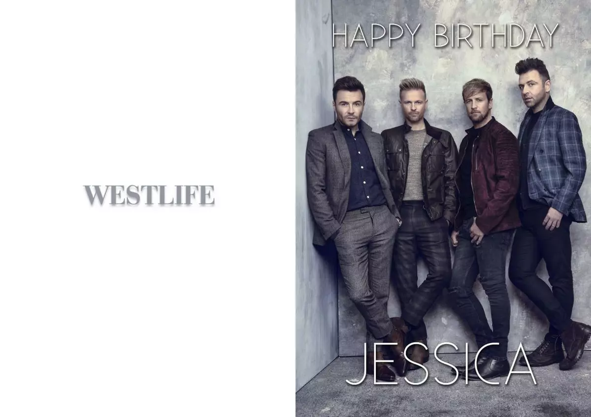 PERSONALISED WESTLIFE BIRTHDAY ANY OCCASION GREETING CARD