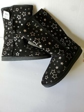 Airwalk 177139 EMMA BOOT black Stars Boots Junior Girls Shoe Size: 2 NWB 39.99