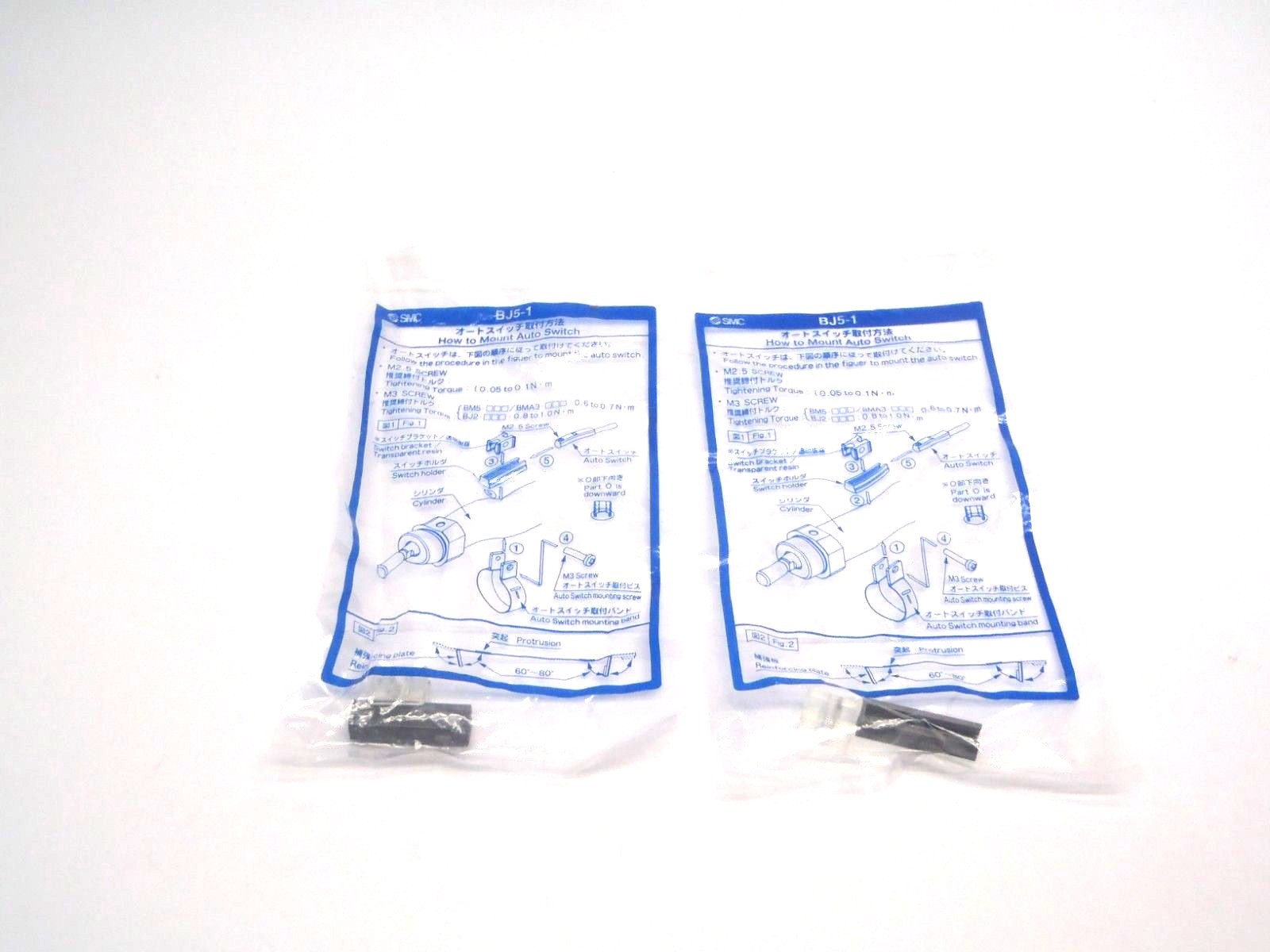 SMC BJ5-1 Auto-Switch Sensor Mounting Bracket LOT OF 2
