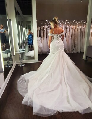 Lo' Adoro "Jane" Size 16 sexy and stretchy lace Wedding Gown | eBay