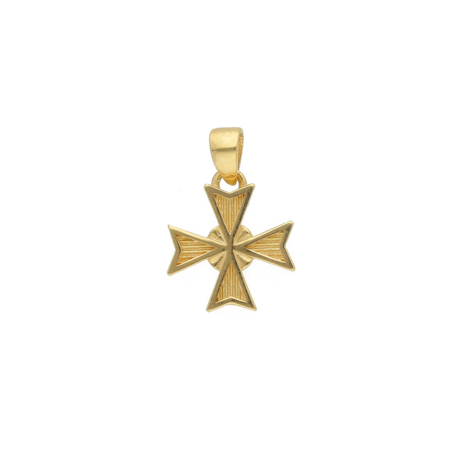 Solid 18k yellow gold Cross of the Knights of Malta very luster and detailed
