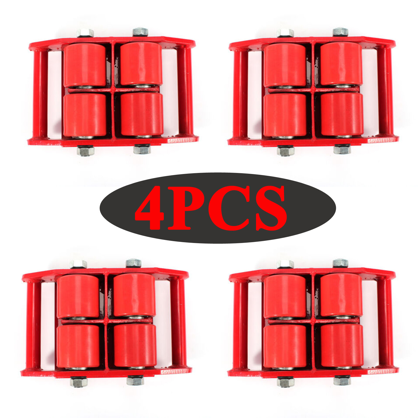 Carro de carga 4x6 toneladas 360° máquina de alta resistencia carretilla de patín maquinaria de transporte de rodillos