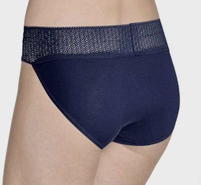 JOCKEY Soft Touch Lace Waistband Navy Blue Bikini Panty Womens S 5 M 6 L 7 2XL 9 - Image 2 of 4