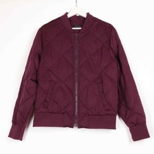Universal Standard Sophia Puffer Bomber Jacket Eggplant - 2xs - Size 6-8