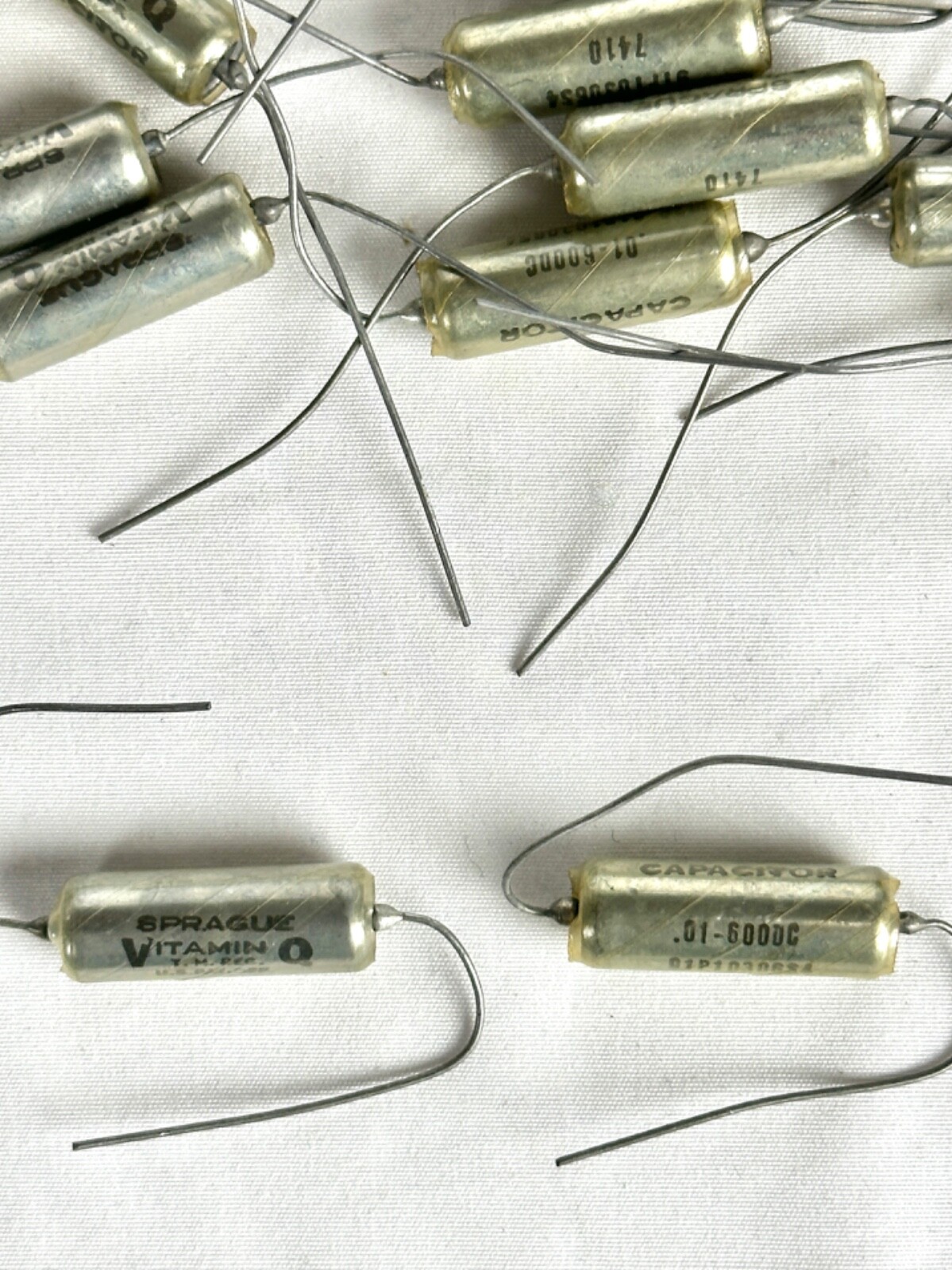 (1) - .01 uf 600v Vitamin Q  PIO Sprague Capacitor  (NOS Vintage)