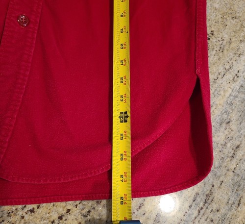 Vintage Woolrich 1571 Size M Chamois Cotton Flannel Shirt RED Heavy Warm - Picture 3 of 15