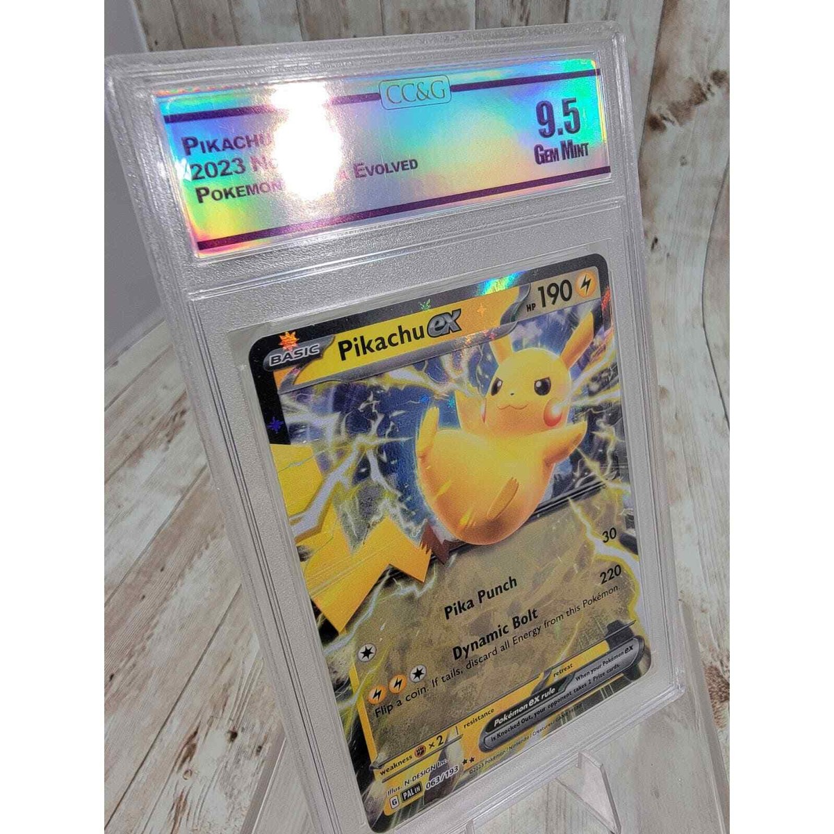 Pokémon 2023 Scarlet & Violet Pikachu EX 063/193 CCG 9.5 Gem Mint