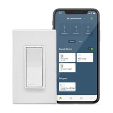 Decora Smart No-Neutral 15 Amp Rocker Light Switch, Requires MLWSB Wi-Fi Bridge,