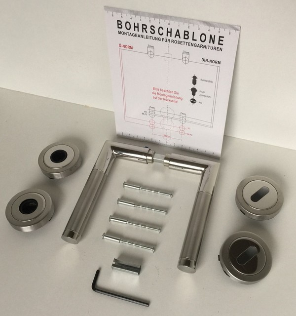 Turdrucker Turgriff Rosetten Turbeschlag Edelstahl Poliert Matt Bi Color Drucker Gunstig Kaufen Ebay