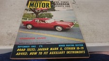 Sep 1963 Modern Motor Magazine CARAVELLE Citroen Jaguar Mk X , 1955-61 CHEVROLET