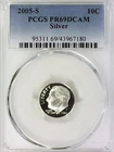 2005-S 10C Roosevelt Dime  PCGS PR69DCAM 90% Silver 22hwa0613