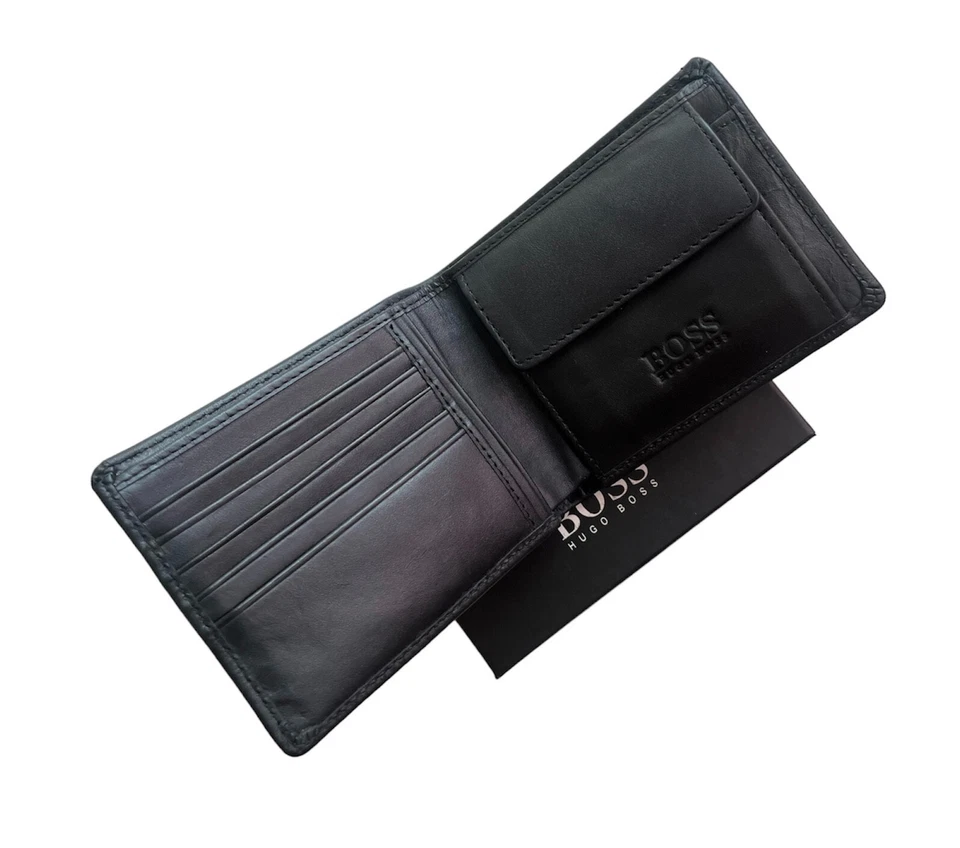New Hugo Boss Men's Slim Genuine Leather Wallet for Credit Card, Notes & Coins - Image 2 of 4