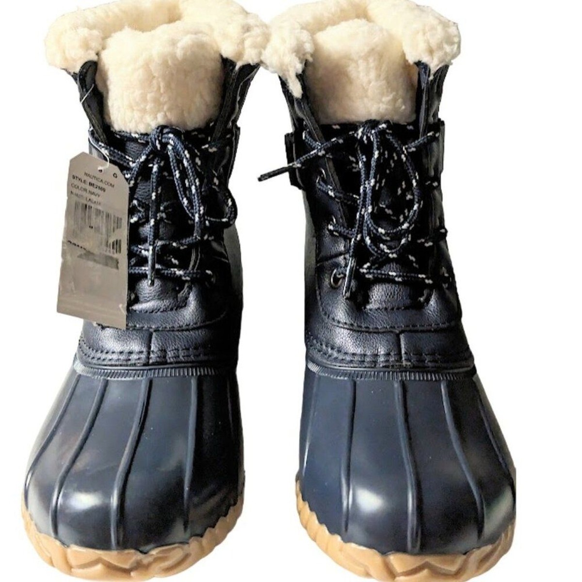 Nautica sz 10 black leather canvas lace-up duck boots Nautica ADELO DUCK BOOT Mens Size 9 | eBay main image 3