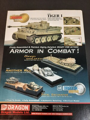 #ad DRAGON MODELS 1:72 Scale Armor in Combat Models Magazine Page PRINT AD $14.95