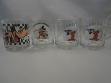 Vintage Disney Mickey Mouse 1937 1940 Glass Coffee Mug Cup Made in USA Juice .