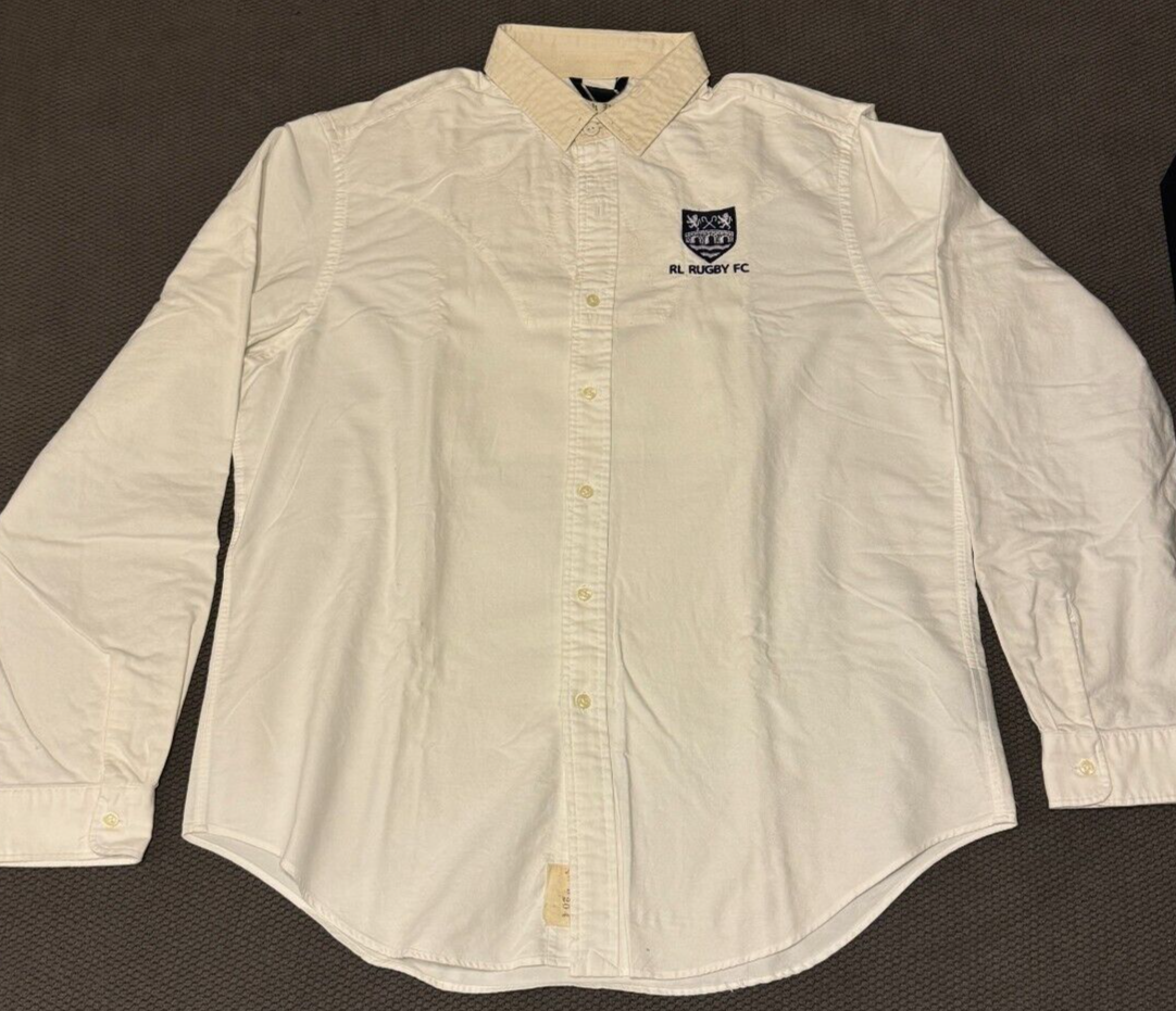 希少モデル◎00s Ralph Lauren RUGBY オールドイングリッシュ Rugby Ralph Lauren FC #7 Lions & Skulls - White - XL - NWT *RARE