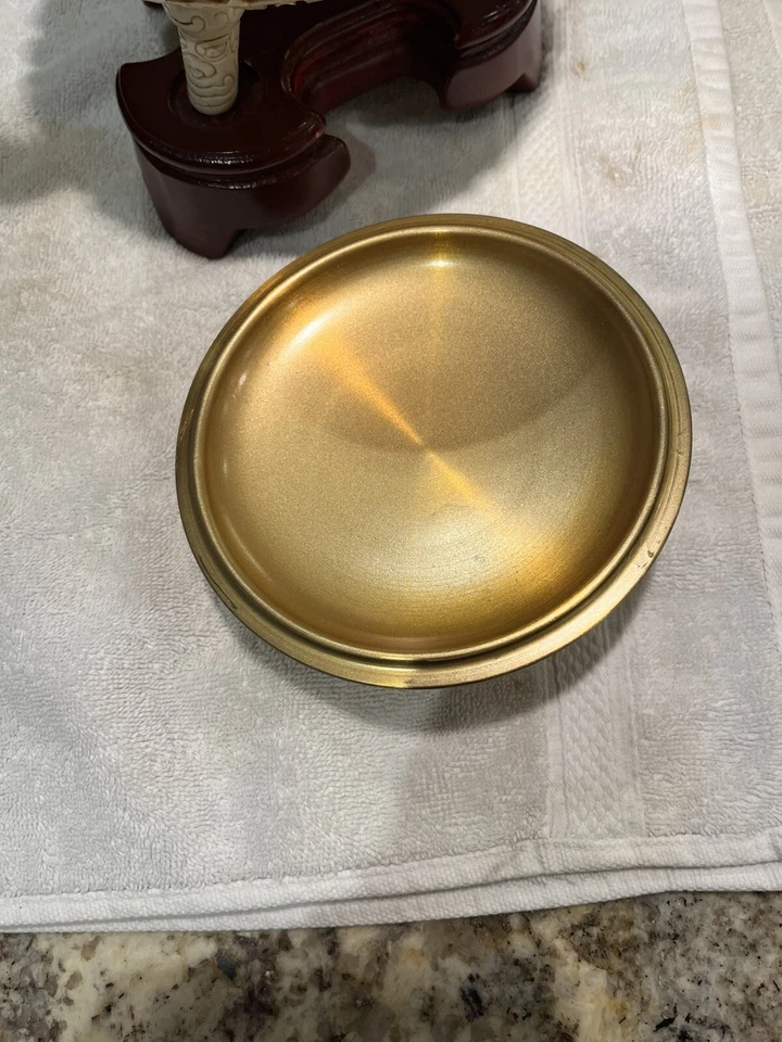 Vintage Chinese porcelain enamel dragon footed bowl urn wood base stand with lid - Image 3 of 4