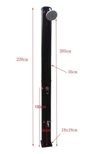 Solardusche 40L Gartendusche Pooldusche Außendusche Solar Garten Dusche