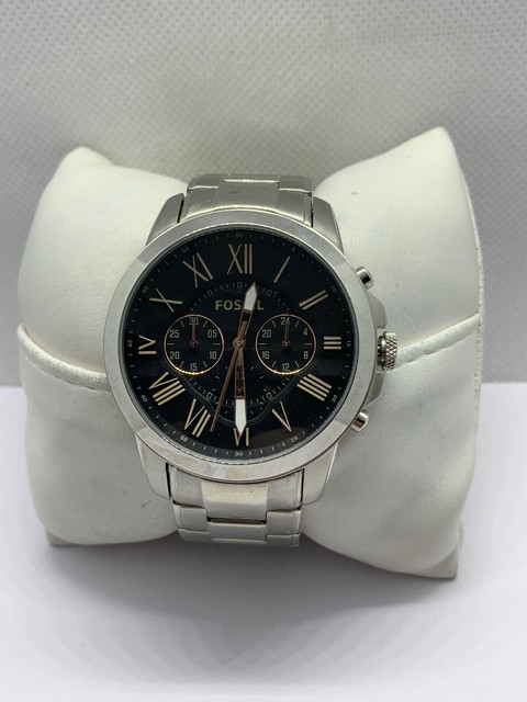 Fossil FS4994 Men's Stainless Steel Analog Black Dial Quartz Genuine Watch OJ32 | eBay