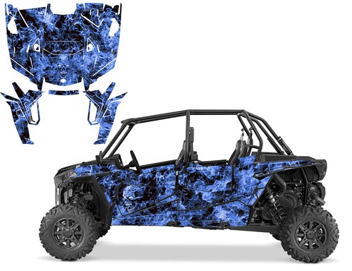 Kit de calcomanías gráficas Polaris RZR 4 XP 2019-22, Turbo S #9597 Zombie & Zombie Girl - Imagen 7 de 15